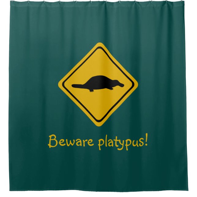 Schild Platypus - Duschvorhang (Vorderseite)