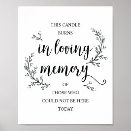 Schild "Rustic Vines Wedding Memorial" (CANDLE)