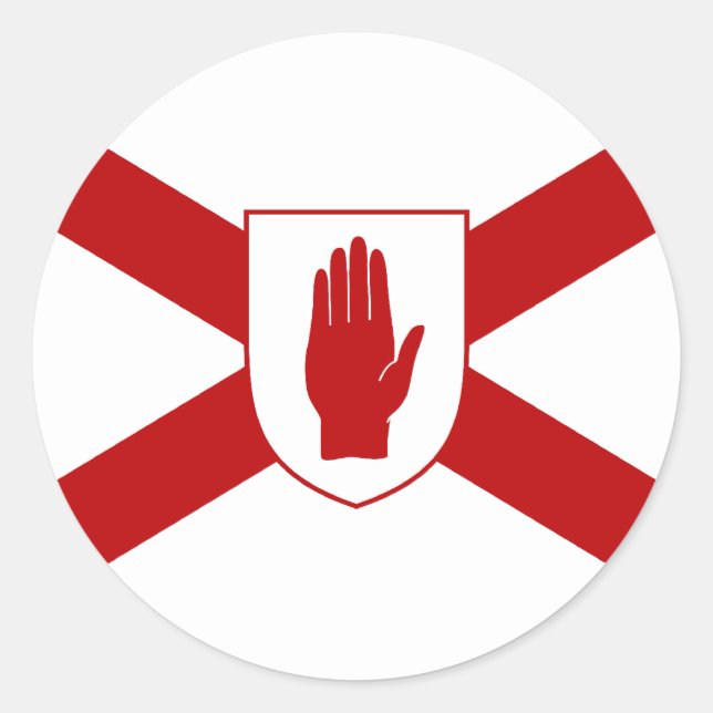 Schild "Saint Patrick's for Northern Ireland" Runder Aufkleber (Vorderseite)