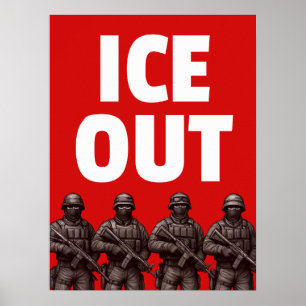 Schild und Download für ICE OUT-Plakat,