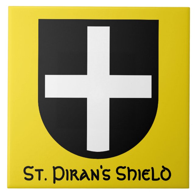 Schild von St. Piran Fliese (Vorderseite)