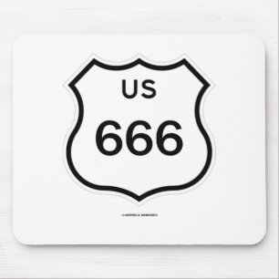 Schild-Zeichen US-Weg-666 (Transport-Zeichen) Mousepad