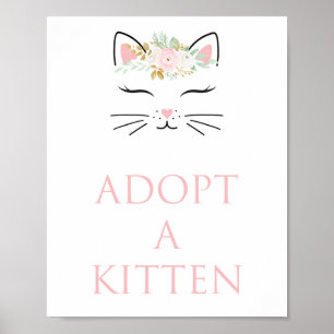 Schild zur Katzenadoption, Geburtstagsfeier für Kä