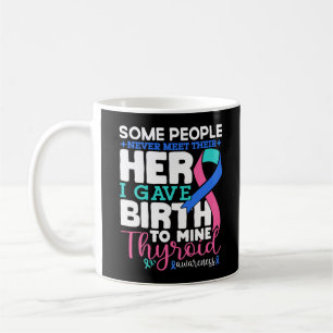 Schilddrüsenbewusstsein Einige Menschen treffen ih Kaffeetasse