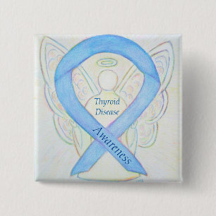 Schilddrüsenkrankheit Sensibilisierung Angel Blaue Button