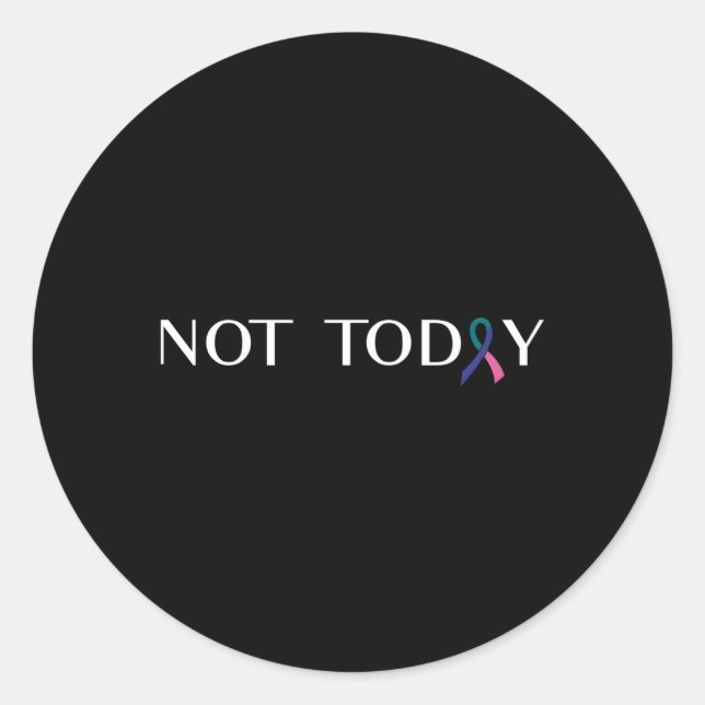 Schilddrüsenkrebs Bekämpfung von Krebs Runder Aufkleber (Vorderseite)