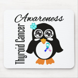 Schilddrüsenkrebs-Bewusstseins-Pinguin Mousepad