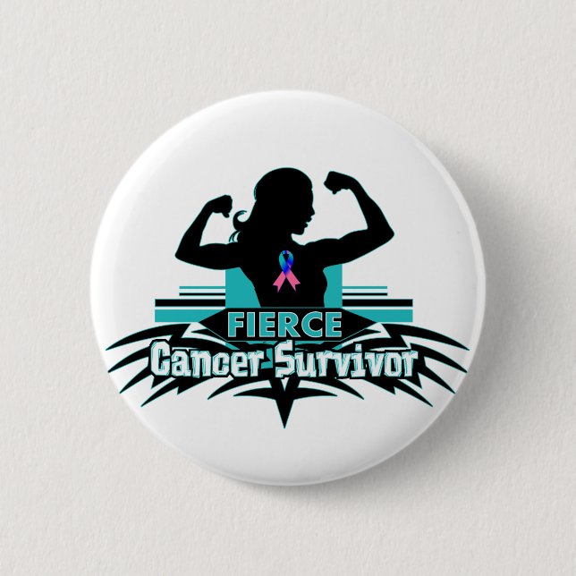 Schilddrüsenkrebs Bruce Cancour Survivor Button (Vorderseite)