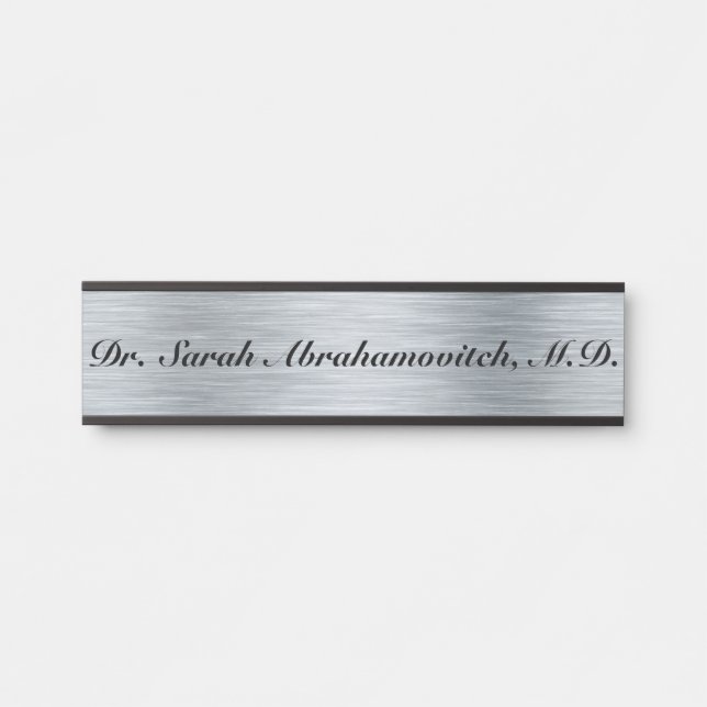 Schilder für das Schild an der Tür des Arztes Silv (Vorderseite )