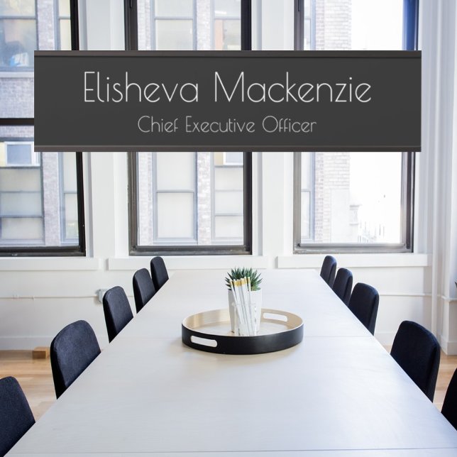 Schilder für die schwarze B&W-Bürotür Name Plate (Von Creator hochgeladen)