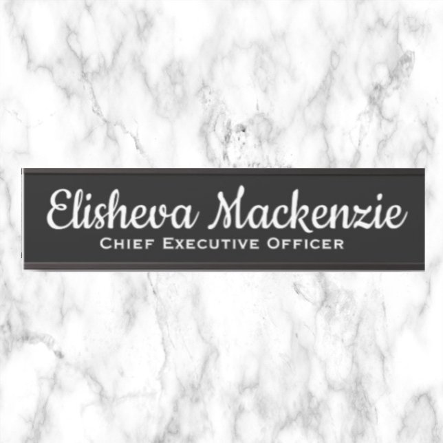 Schilder für die schwarze und weiße Bürotür Name P (Von Creator hochgeladen)