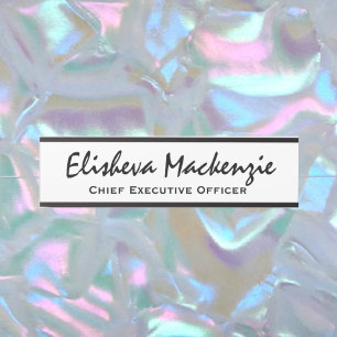 Schilder für die schwarze und weiße Bürotür Name P