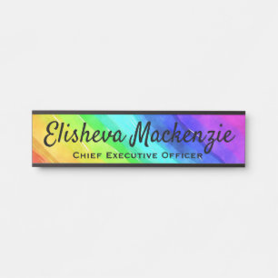Schilder für die Unterschrift "Rainbow Watercolor