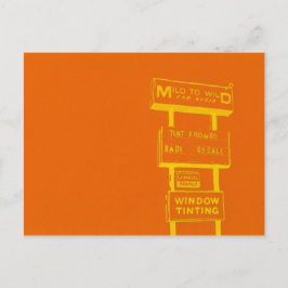 Schilder rund um die Stadt Postkarte