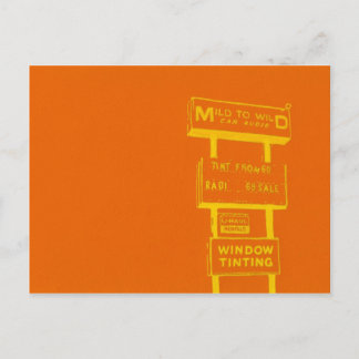 Schilder rund um die Stadt Postkarte