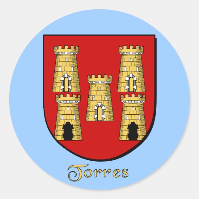 Schildkleber der Torres-Familie Runder Aufkleber (Vorderseite)