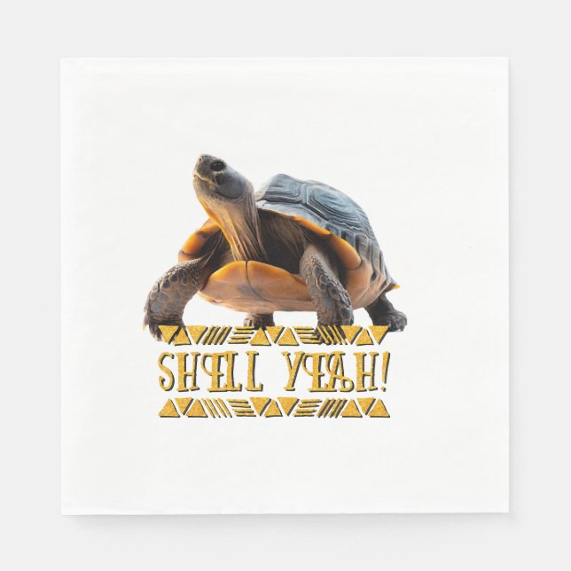Schildkröte 001 Panzer Ja! Serviette (Vorderseite)
