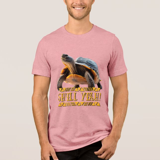 Schildkröte 001 Panzer Ja! Tri-Blend Shirt (Vorderseite)