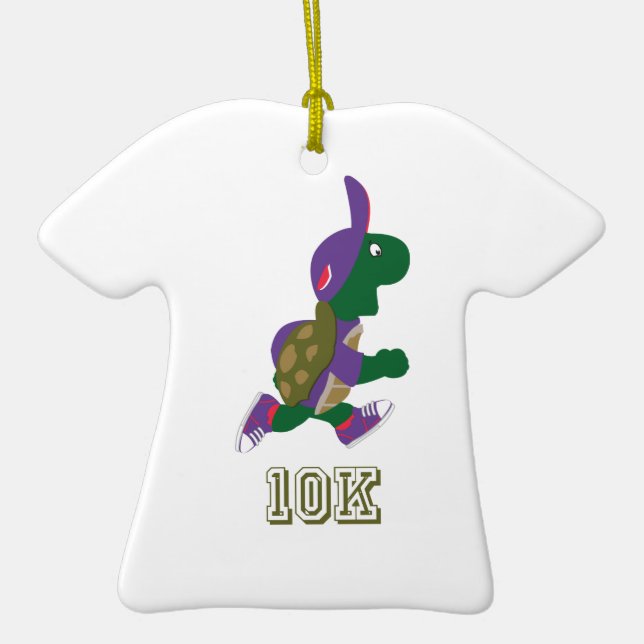 Schildkröte 10K - Lila Keramik Ornament (Vorne)