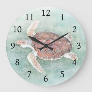 Schildkröte 2 große wanduhr