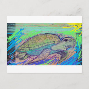 Schildkröte 7 postkarte