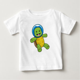 Schildkröte als Astronaut mit Glaskugel Baby T-shirt