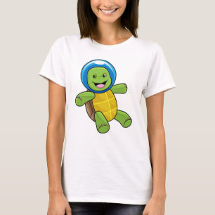 Schildkröte als Astronaut mit Glaskugel T-Shirt