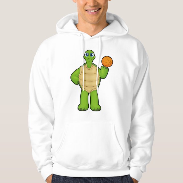 Schildkröte als Basketballspieler mit Basketball Hoodie (Vorderseite)