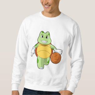 Schildkröte als Basketballspieler mit Basketball.P Sweatshirt