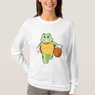 Schildkröte als Basketballspieler mit Basketball.P T-Shirt