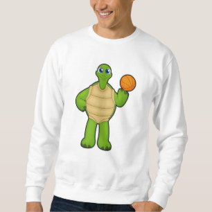 Schildkröte als Basketballspieler mit Basketball Sweatshirt