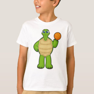 Schildkröte als Basketballspieler mit Basketball T-Shirt