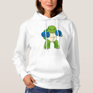 Schildkröte als Boxer mit Boxhandschuhen Hoodie