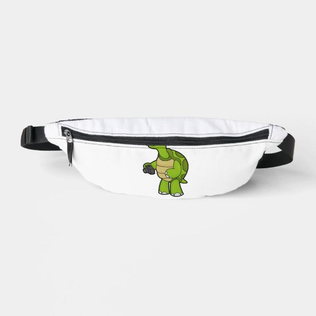 Schildkröte als Fotograf mit Kamera Bauchtasche (Vorderseite)