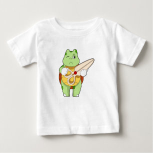 Schildkröte als Friseur mit Schere Baby T-shirt