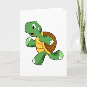 Schildkröte als Jogger beim Laufen Karte