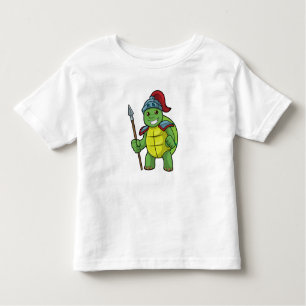 Schildkröte als Krieger mit Spear & Helmet Kleinkind T-shirt