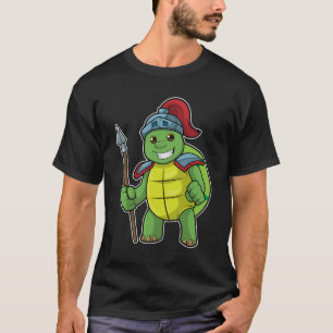 Schildkröte als Krieger mit Spear & Helmet T-Shirt