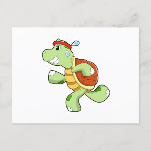 Schildkröte als Läufer Postkarte