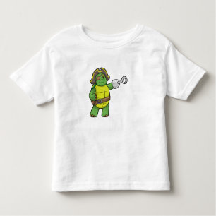 Schildkröte als Pirate mit Hooked-Hand und Augenpf Kleinkind T-shirt