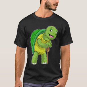 Schildkröte als Rentner mit Gehstock T-Shirt