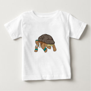 Schildkröte als Runner mit Handtuch Baby T-shirt