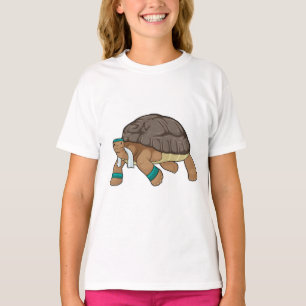 Schildkröte als Runner mit Handtuch T-Shirt