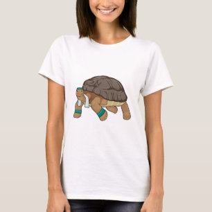 Schildkröte als Runner mit Handtuch T-Shirt