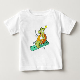 Schildkröte als Skifahrer Baby T-shirt
