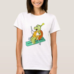 Schildkröte als Skifahrer T-Shirt