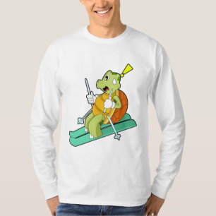 Schildkröte als Skifahrer T-Shirt
