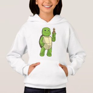 Schildkröte am Schach mit Schachstück gepaart Hoodie
