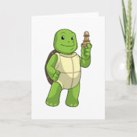 Schildkröte am Schach mit Schachstück gepaart