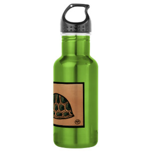 Schildkröte - Antiquarian, bunte Buchillustration Trinkflasche